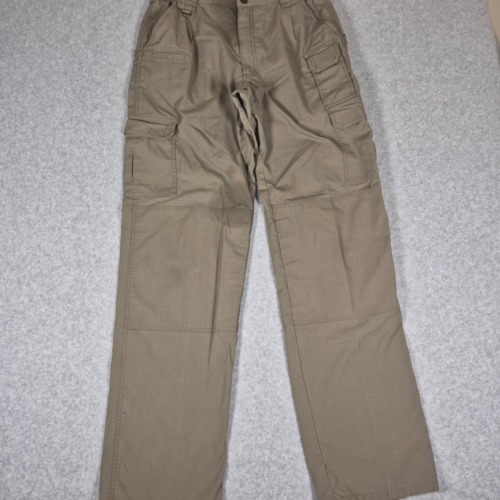 5.11 Tactical Cargo Double Knee Pants Mens 34x36 Tan Ripstop Multi-Pocket
